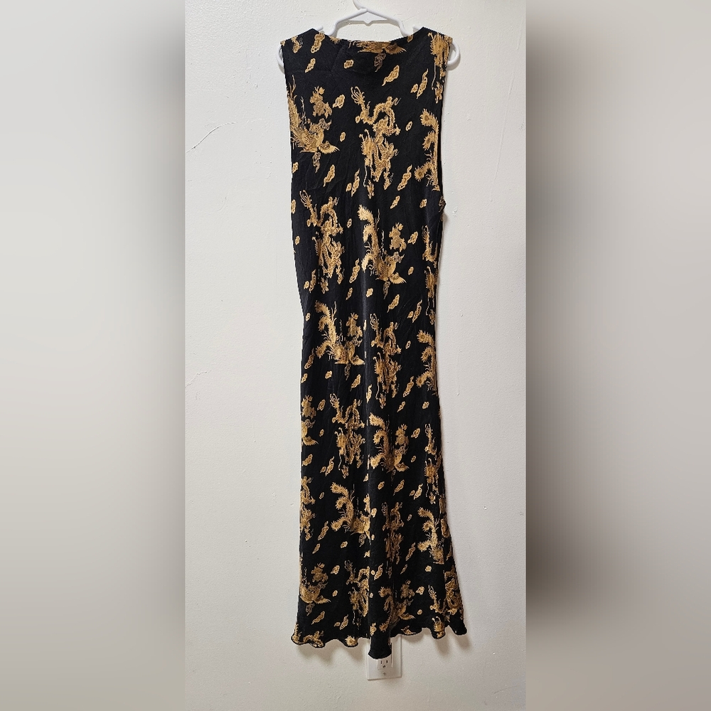 Vtg Black Market Silk Midi Dress Size S - Picture 5 of 5